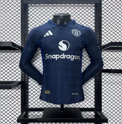 Men's Manchester United 2024/25 Away Long Sleeves Jersey Player Version