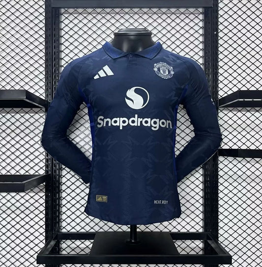 Men's Manchester United 2024/25 Away Long Sleeves Jersey Player Version