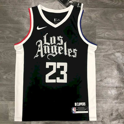Camisa masculina Lou Williams 2020-21 preta versão Swingman Player – Edição City