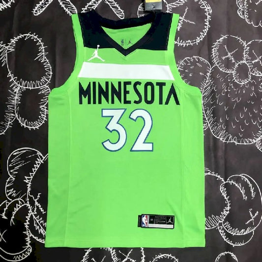Camisa masculina Karl-Anthony Towns Green Team – Edição Statement