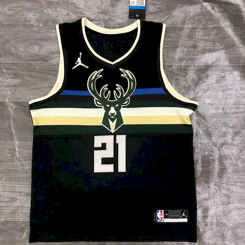 Camisa Swingman Preta Jrue Holiday 2020-21 Masculina – Edição Statement