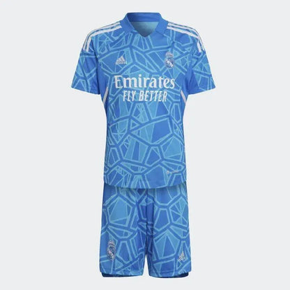 Kit de goleiro infantil do Real Madrid 2022/23