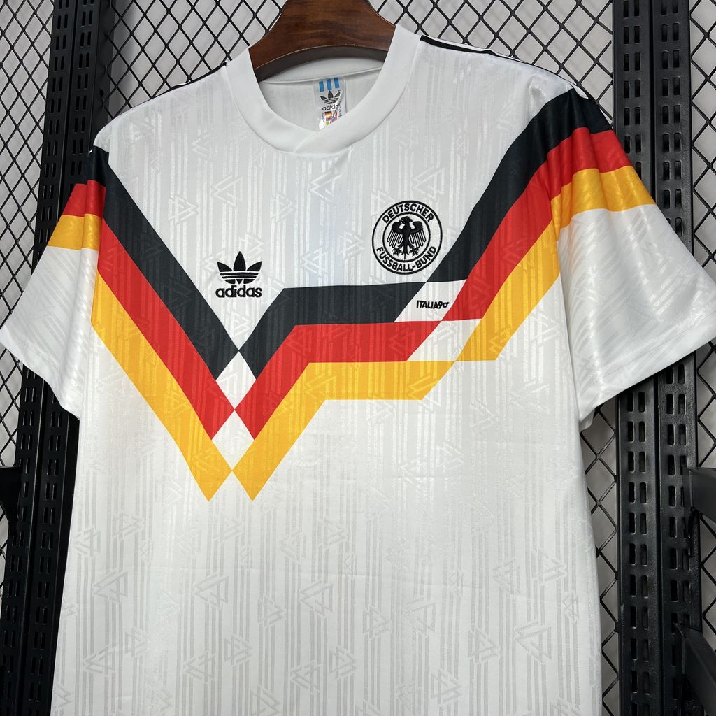Camisa retrô da Alemanha para a Copa do Mundo de 1990
