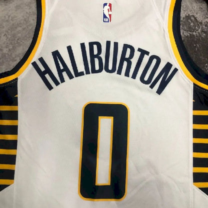 Camisa masculina Tyrese Haliburton branca do time titular