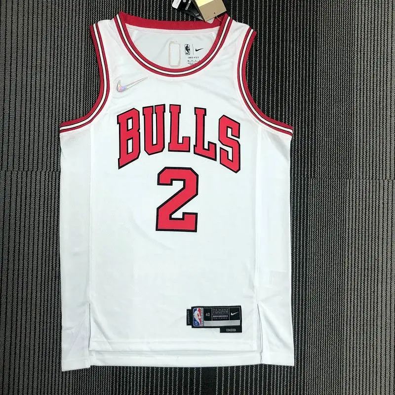 Camisa masculina Lonzo Ball branca da equipe – edição de 75º aniversário