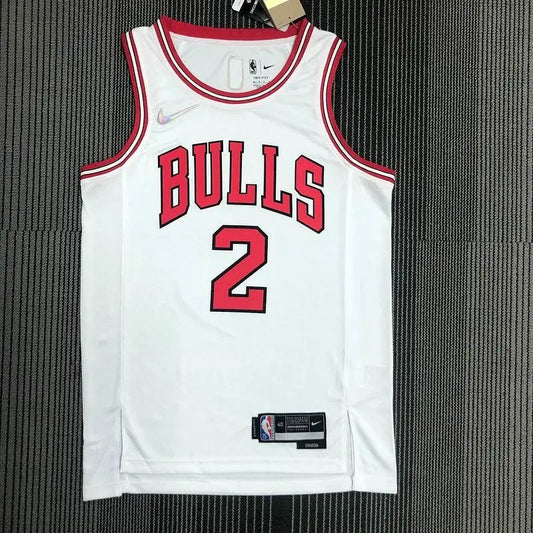 Camisa masculina Lonzo Ball branca da equipe – edição de 75º aniversário