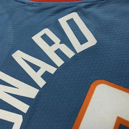 Camisa masculina Kawhi Leonard Swingman azul – Edição City