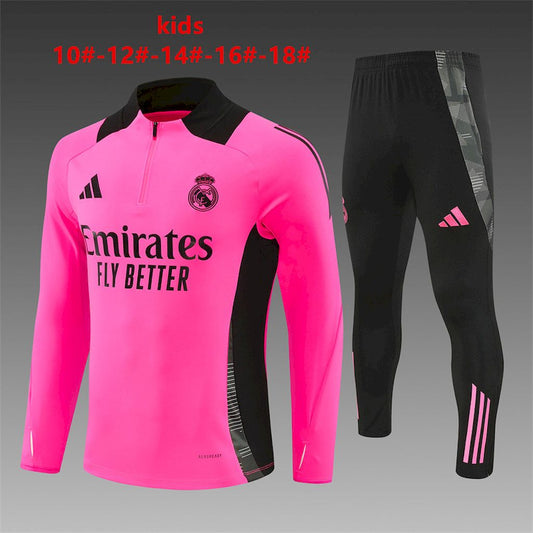 Suéter e calça infantil com zíper médio do Real Madrid 2024/25 14001
