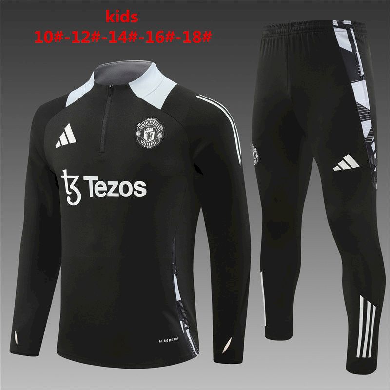Suéter e calça infantil com zíper médio Manchester United 2024/25 14001