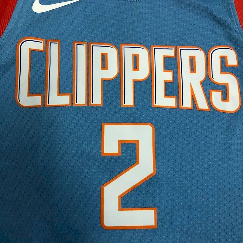 Camisa masculina Kawhi Leonard Swingman azul – Edição City
