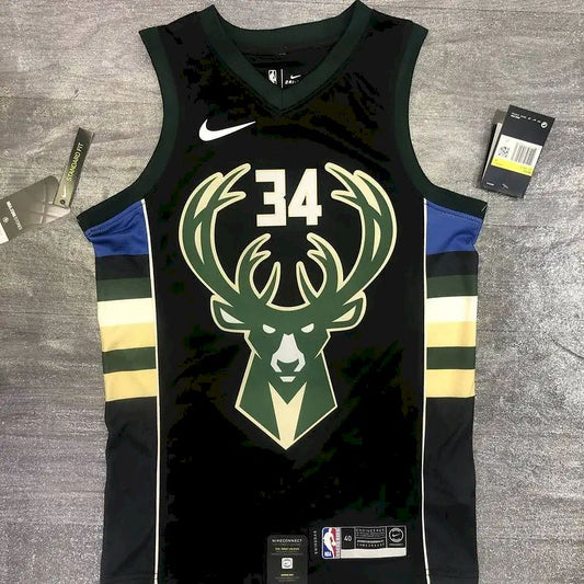 Men’s Giannis Antetokounmpo 2020-21 Black Swingman Jersey – Icon Edition