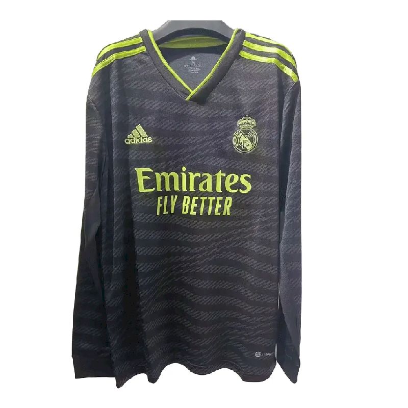 Camisa de manga comprida do Real Madrid 2022/23, terceira camisa reserva
