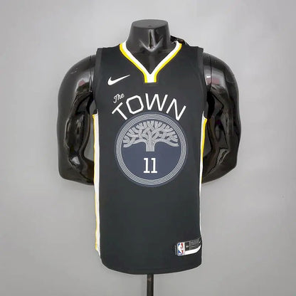 Camisa Klay Thompson com gola V preta, versão jogador, masculina – Edição Statement