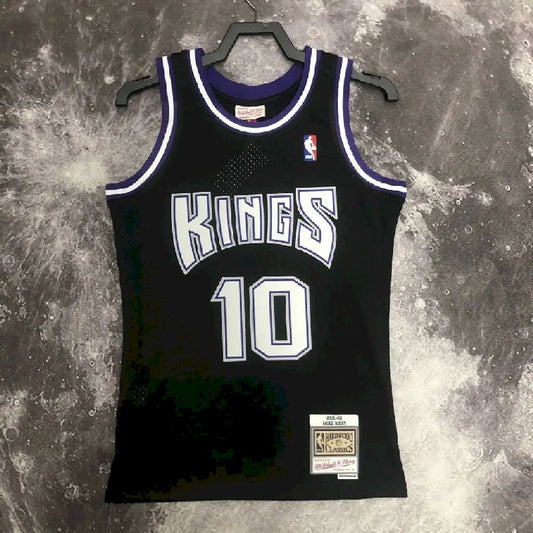 Camisa masculina M&amp;N 2001 Mike Bibby preta retrô