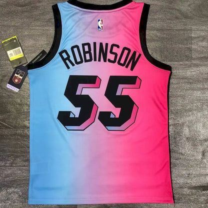 Camisa masculina Duncan Robinson 2020-21 rosa Swingman versão jogador – edição City