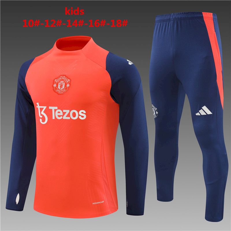 Suéter e calça infantil com zíper médio Manchester United 2024/25 14001