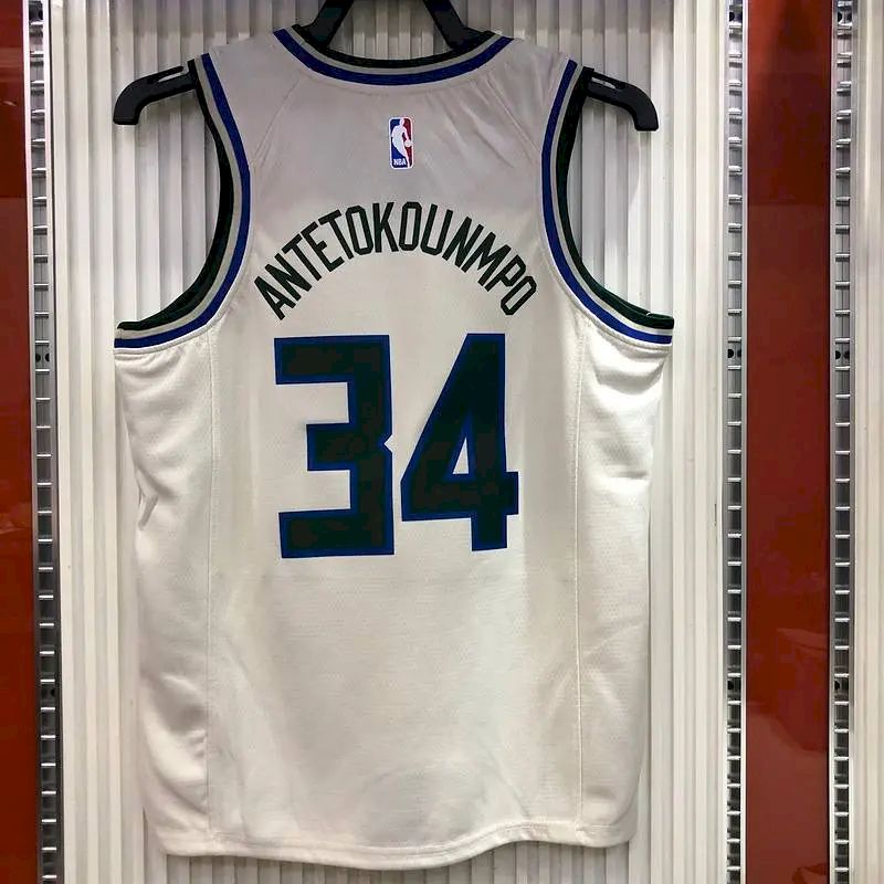 Camisa Swingman Branca Giannis Antetokounmpo Masculina 2020-21 – Edição Cidade