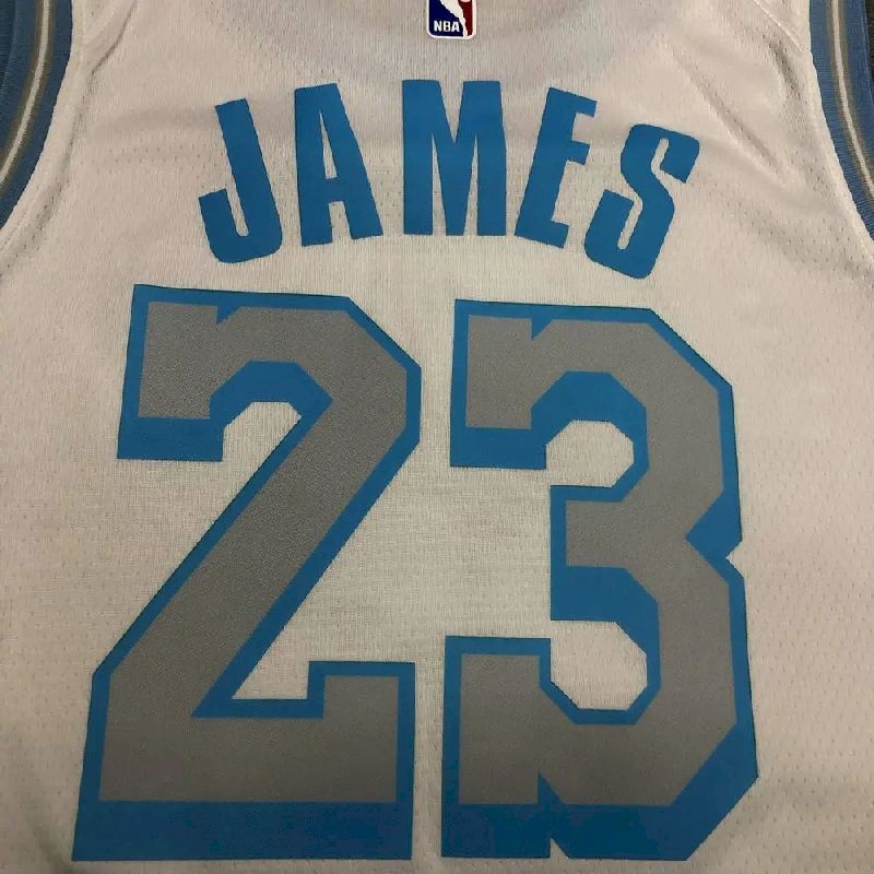 Men’s LeBron James White Player Version Jersey – City Edition
