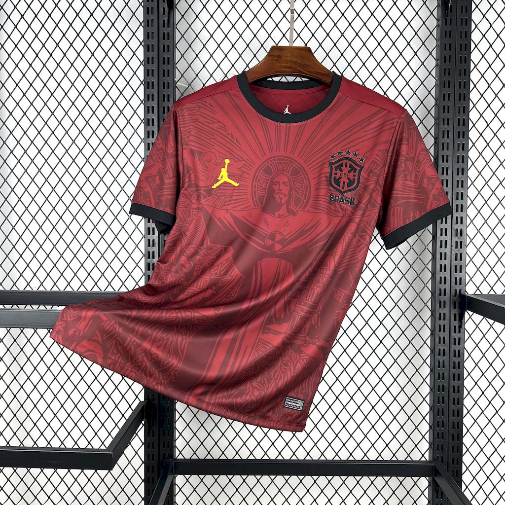 Men's Brazil 2025/26 Jordan Maroon Jersey