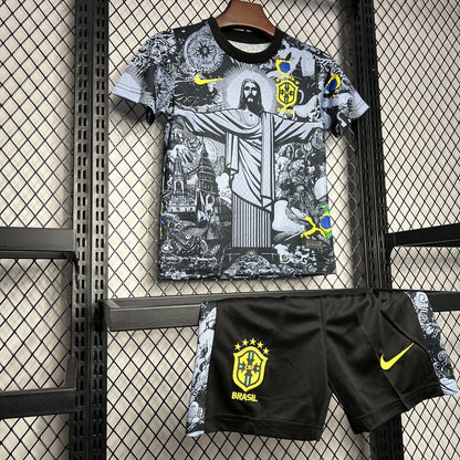 Kids Brazil 2024/25 Gray Kit