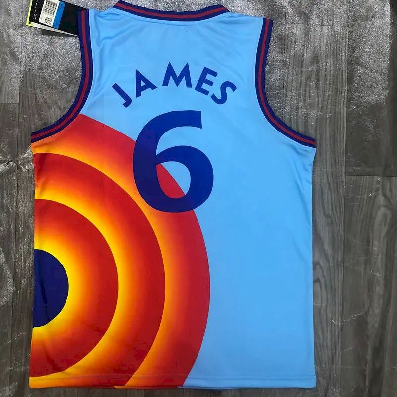 Men’s LeBron James Blue Swingman Player Version Jersey – Movie Edition