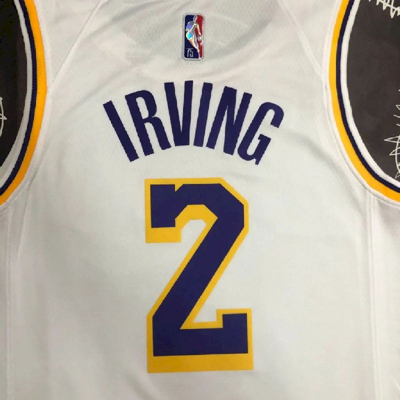 Men’s Kyrie Irving White Team Jersey – 75th Anniversary Edition