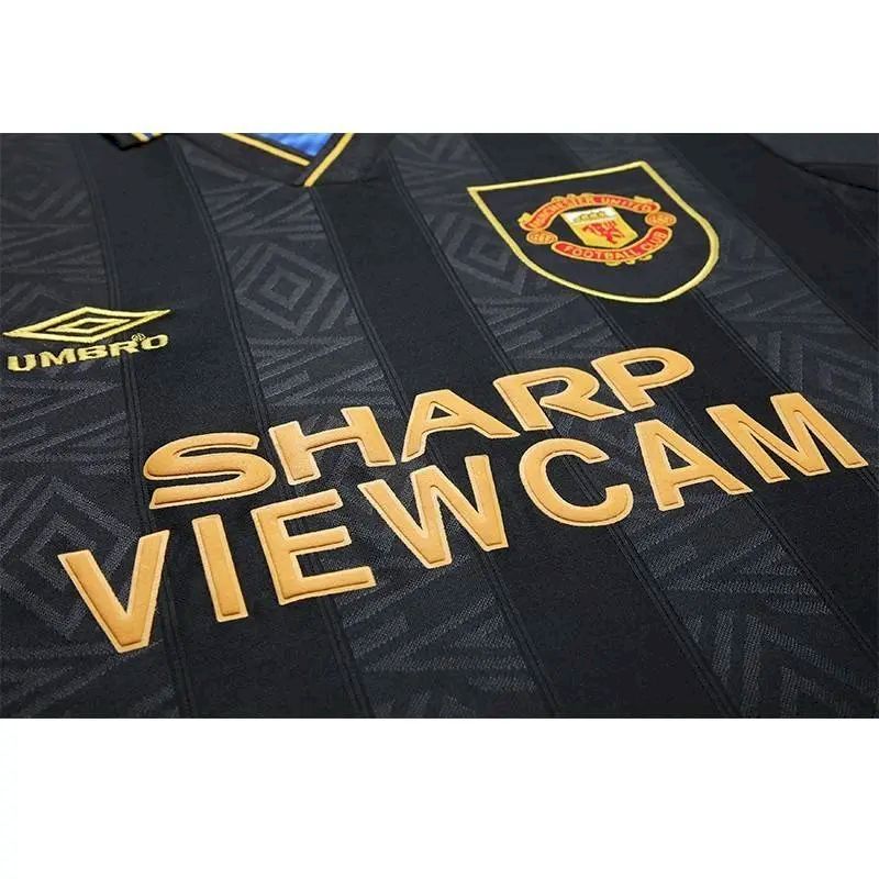 Camisa retrô de mangas compridas reserva do Manchester United 1993/95