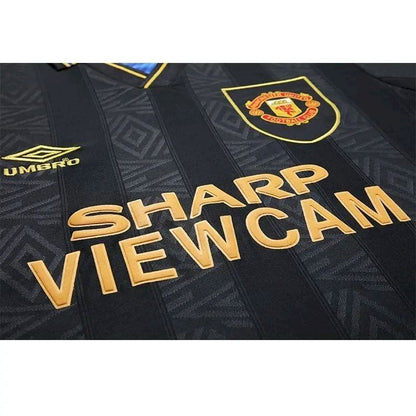 Camisa retrô de mangas compridas reserva do Manchester United 1993/95