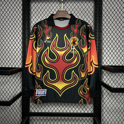 Camisa retrô de goleiro do Japão 1998 Red Flame
