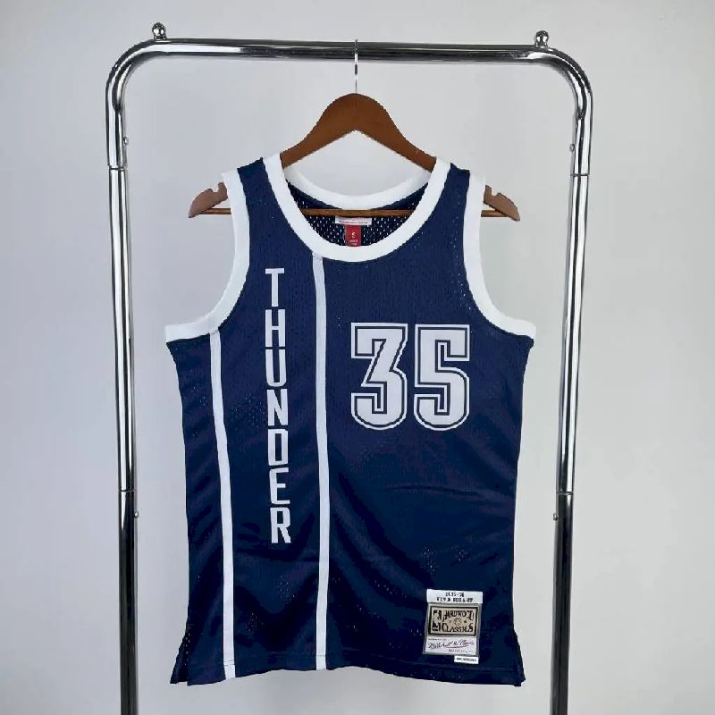 Camisa masculina M&amp;N Kevin Durant azul retrô 2015/16
