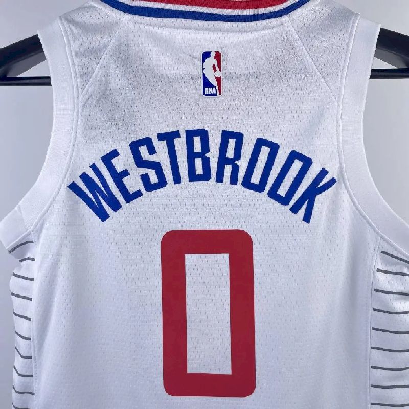 Camisa branca do time juvenil Russell Westbrook