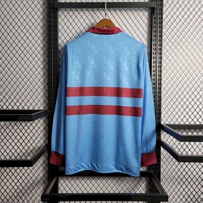 Camisa retrô de mangas compridas reserva do West Ham United 1995/97
