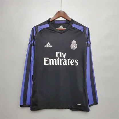 Camisa retrô manga longa do Real Madrid 2015/16 Third