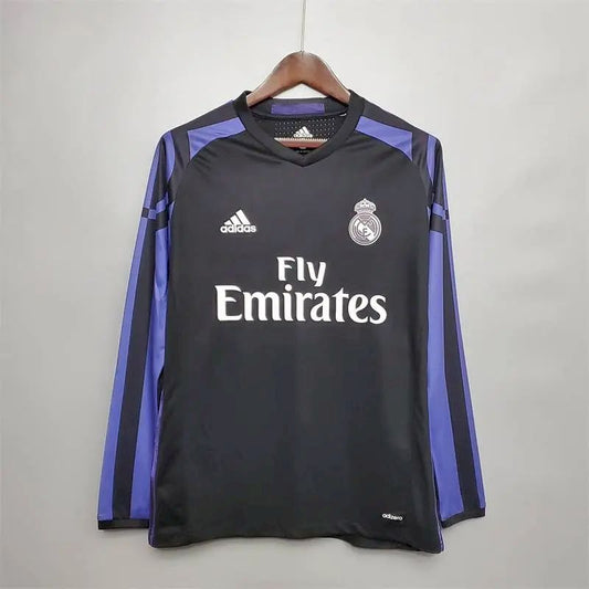 Camisa retrô manga longa do Real Madrid 2015/16 Third