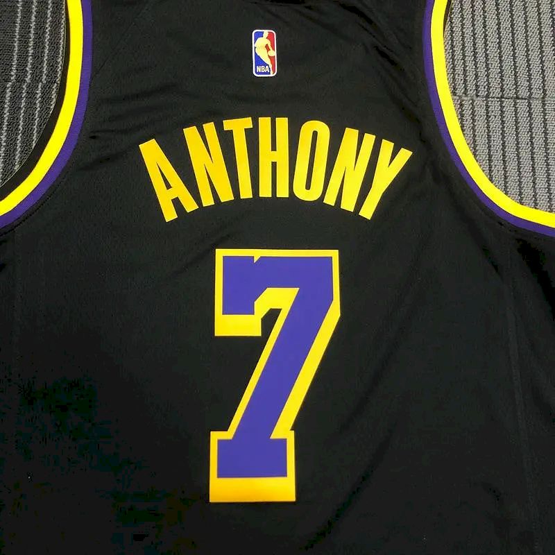 Carmelo Anthony Men’s Black Swingman Team Jersey – Earned Edition
