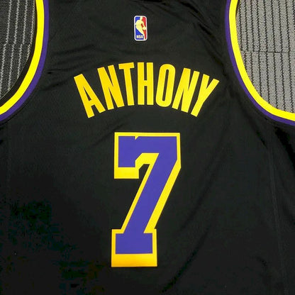 Carmelo Anthony Men’s Black Swingman Team Jersey – Earned Edition