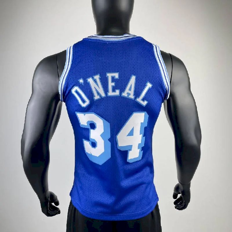 Camisa Masculina M&amp;N Shaquille O'Neal Azul Retro 1996/97