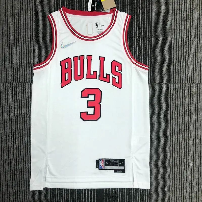 Camisa masculina Dwyane Wade branca da equipe – Edição de 75º aniversário
