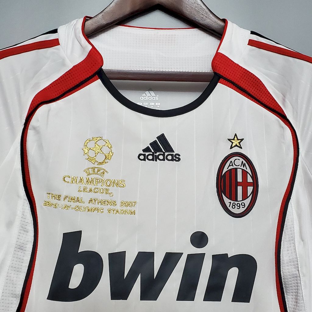 Camisa reserva de mangas compridas retrô do AC Milan 2006/07
