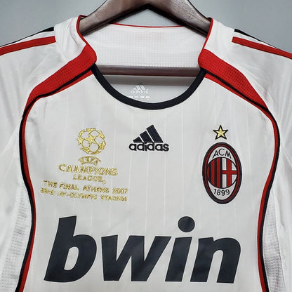 Camisa reserva de mangas compridas retrô do AC Milan 2006/07