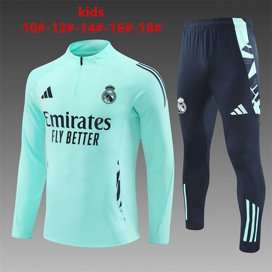 Suéter e calça infantil com zíper médio do Real Madrid 2024/25 14001