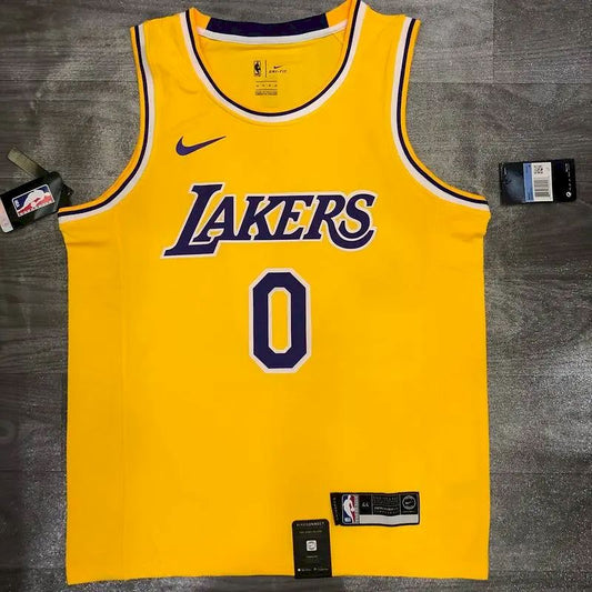 Camisa amarela masculina Nick Young versão jogador – Edição clássica retrô