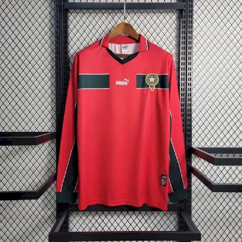 Camisa retrô de manga comprida Marrocos 1998 Third