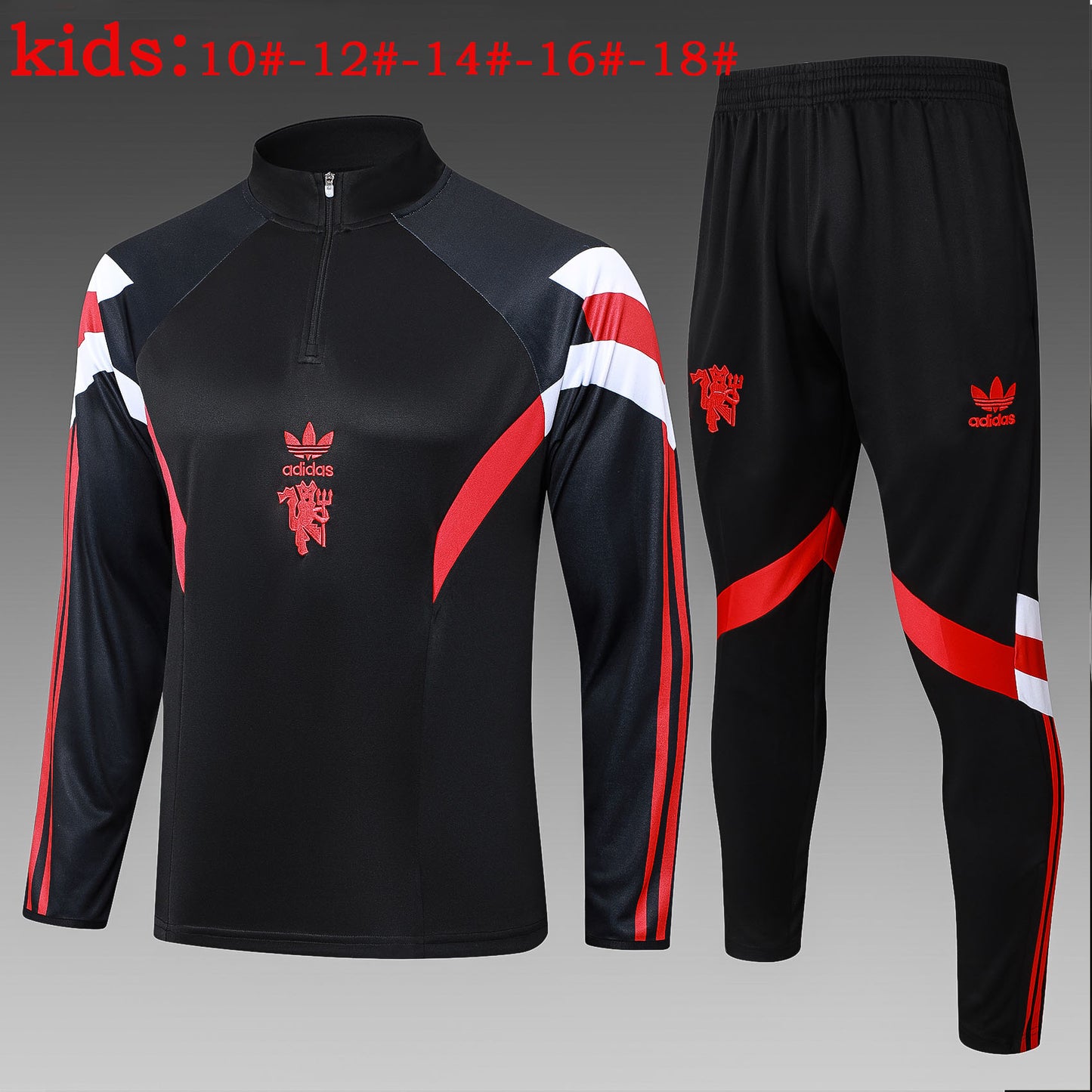 Suéter e calça infantil com zíper médio Manchester United 2024/25 815