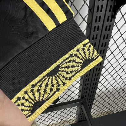 Men's Mexico 2025/26 Gold- Black Long Sleeve Jersey