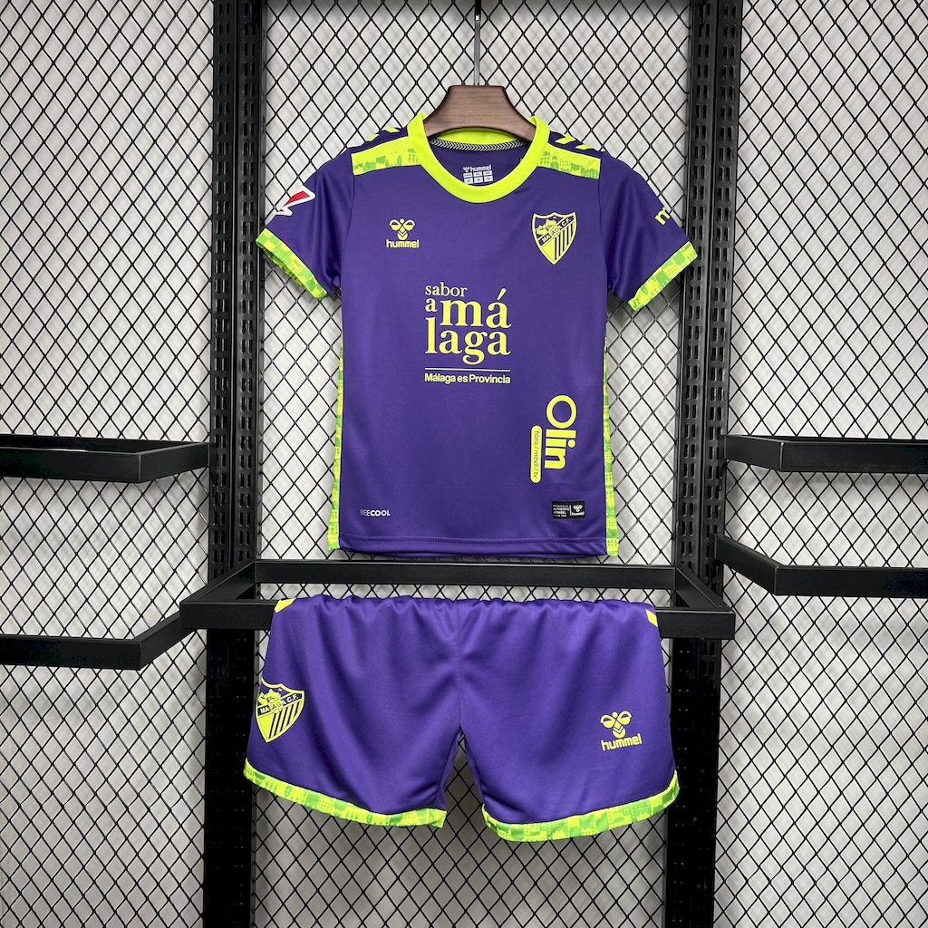 Camisa reserva infantil do Málaga 2024/25
