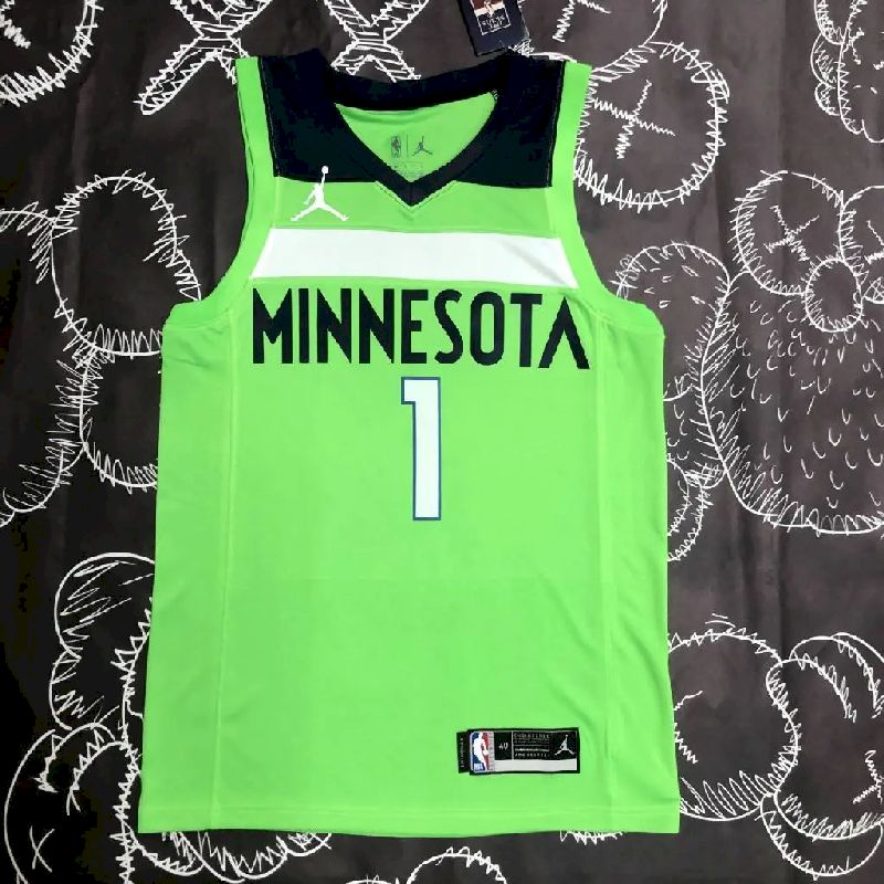 Camisa masculina Anthony Edwards Green Team – Edição Statement