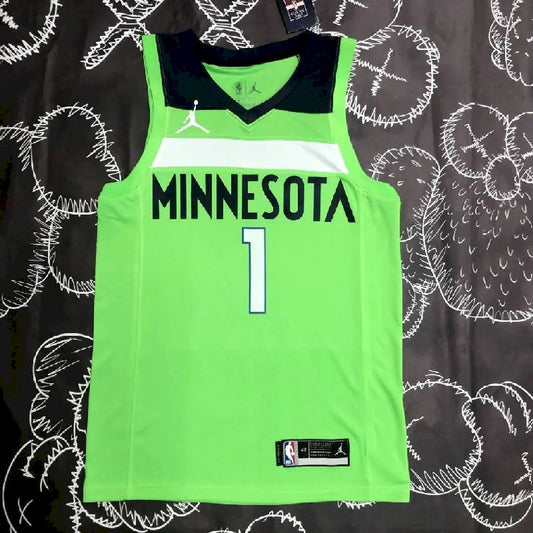 Camisa masculina Anthony Edwards Green Team – Edição Statement