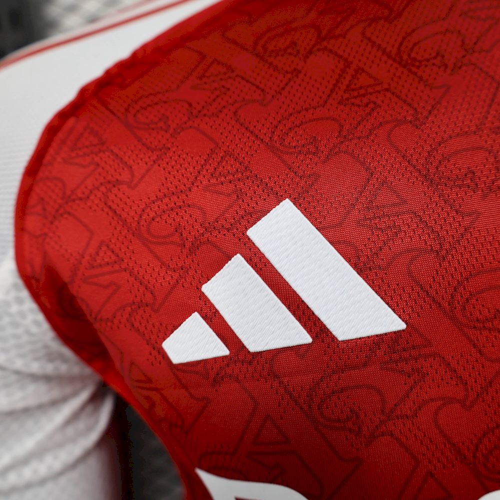 Men's Arsenal 2025/26 Home Long Sleeves Jersey Player Version