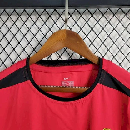 Camisa retrô de manga comprida do Manchester United 2002/04